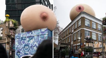 Des seins géants sur les toits de Londres - interstron.ru